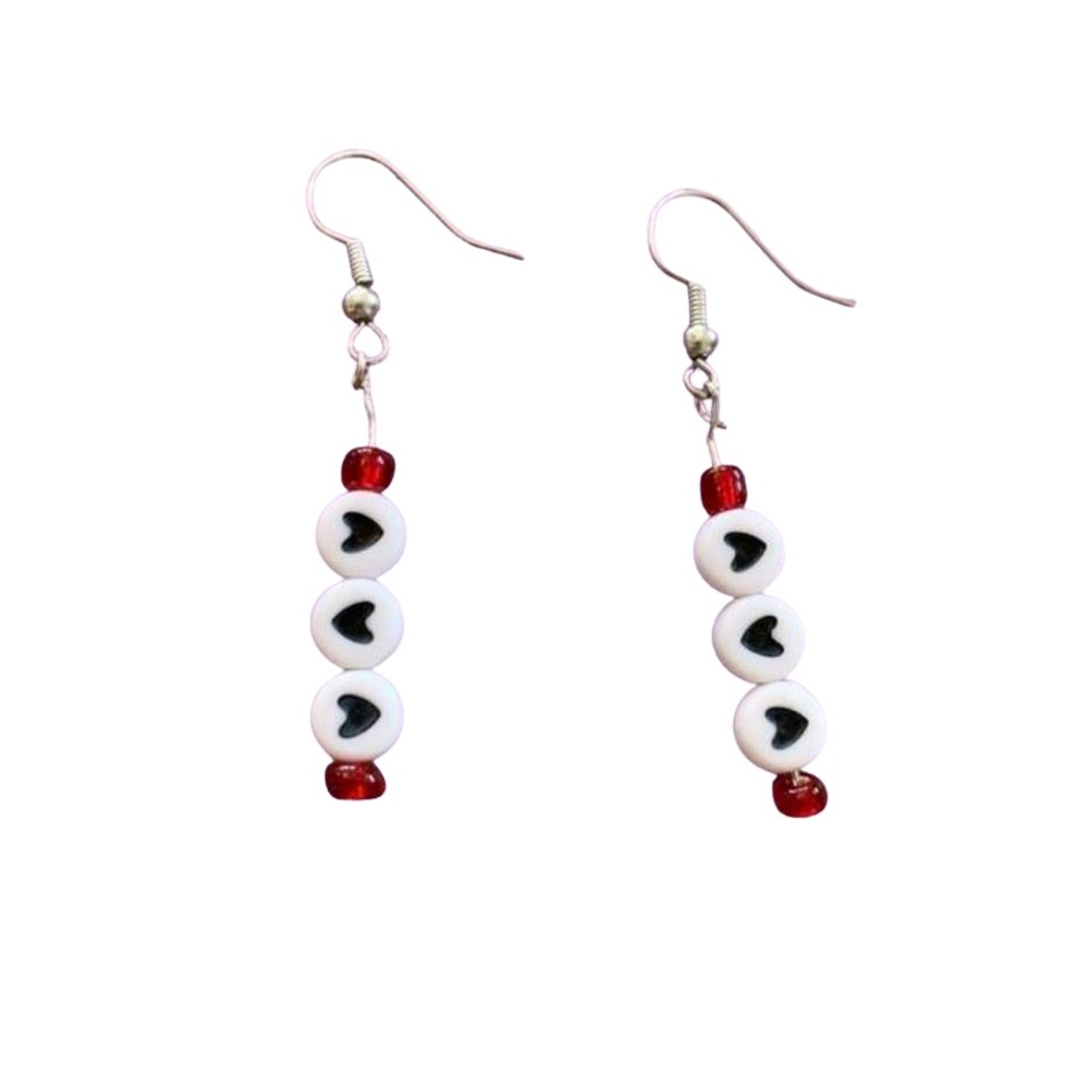 Handmade Heart Drop Earrings